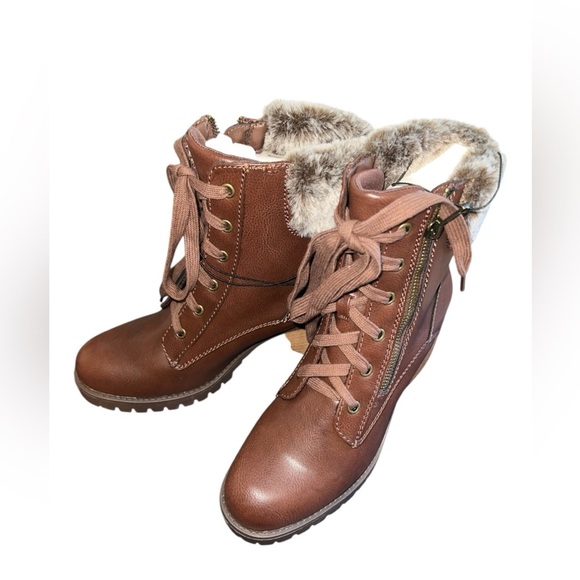 Mia Faux Fur-Lined Heeled Boots – Size 9 - Picture 8 of 10